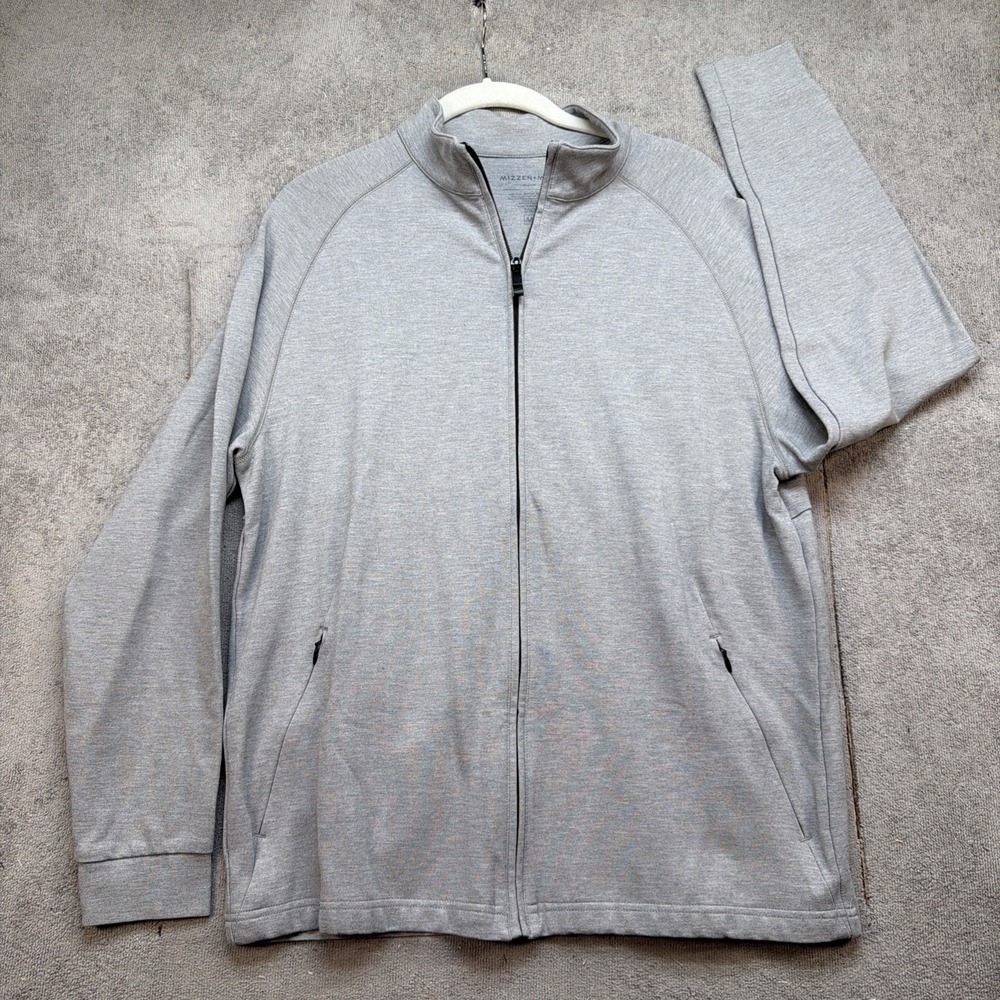 Mizzen+Main Performance Full Zip Jacket‎ Gray Lightweight Mens Medium